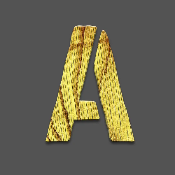 Γράμμα Αλφάβητο Από Γράμματα Φτιαγμένο Από Ξύλο Απομονωμένο Γκρι Φόντο — Φωτογραφία Αρχείου