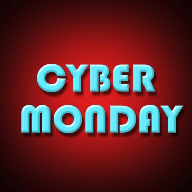 Cyber Monday. Green neon sign on a red background. Business. Lifestyle. Design element. Background