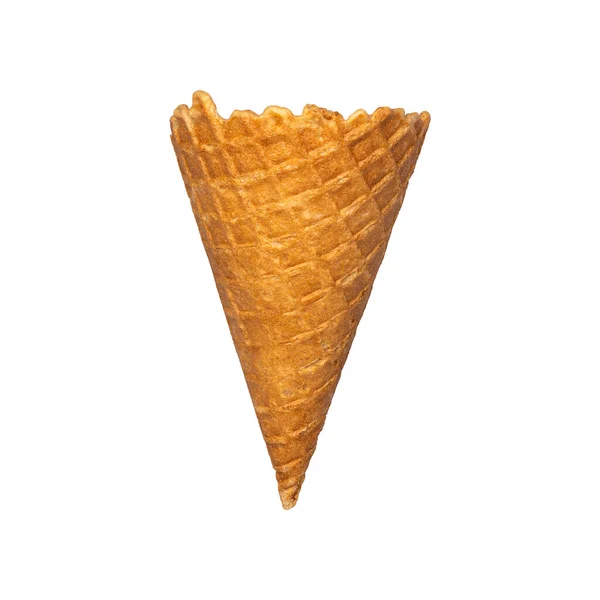 Cone Sorvete Isolado Fundo Branco Comida Sobremesa — Fotografia de Stock