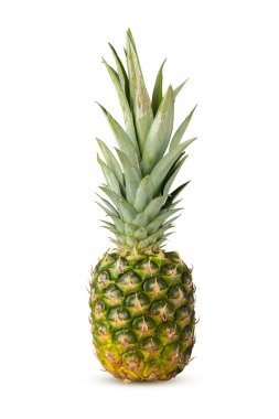 Ananas. Beyaz arka planda izole edilmiş. Tam ananas. Tropik meyveler. Meyve Arkaplanı