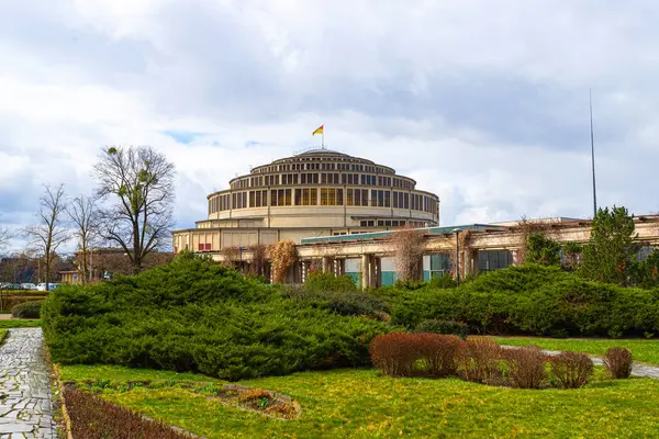 stock image Hala Stulecia. Centennial Hall. Also known as Hala Ludowa .Peoples Hall in Wroclaw, Poland