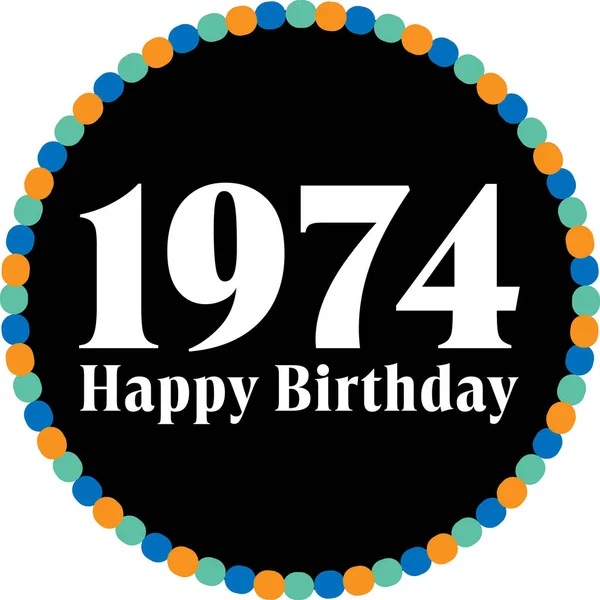 Feliz Aniversário 1976 1977 1978 1979 1980 1981 1982 1983 —  Vetores de Stock