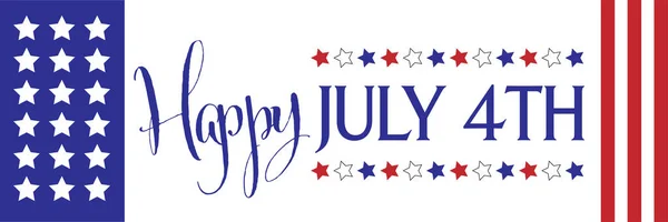 Glücklicher Juli Unabhängigkeitstag — Stockvektor