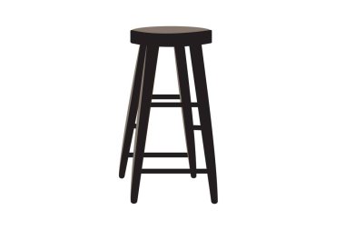 Tahta dışkı izole, vektör