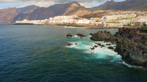 Tenerife Islas Canarias Puerto Santiago Charco Del Diablo Piscina Natural — Vídeos de Stock