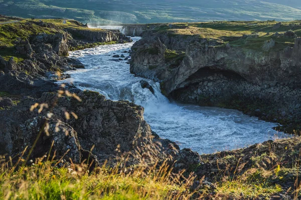 Cachoeira Geitafoss Perto Cachoeira Godafoss Islândia — Fotografia de Stock
