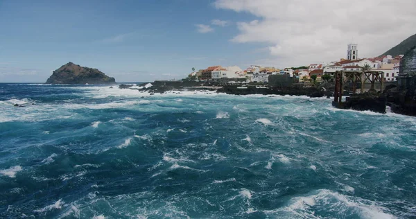 Město Garachico Sopečné Pobřeží Tenerife Kanárské Ostrovy Royalty Free Stock Obrázky