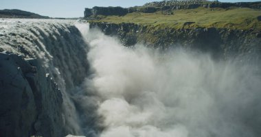 Etkileyici güçlü Dettifoss Şelalesi, İzlanda, Avrupa.