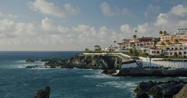 Teneriffa Kanarische Insel Puerto Santiago Playa Arena Blick Auf Schwarzen — Stockfoto
