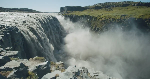 Dettifoss Islandu Nejvýkonnější Vodopád Evropě — Stock fotografie