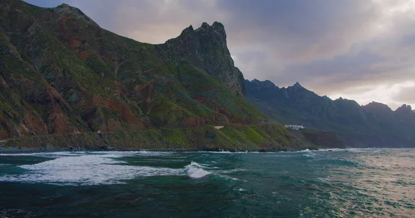 Slow Motion Video Footage Peaceful Calm Dark Blue Sea Water — Stok fotoğraf