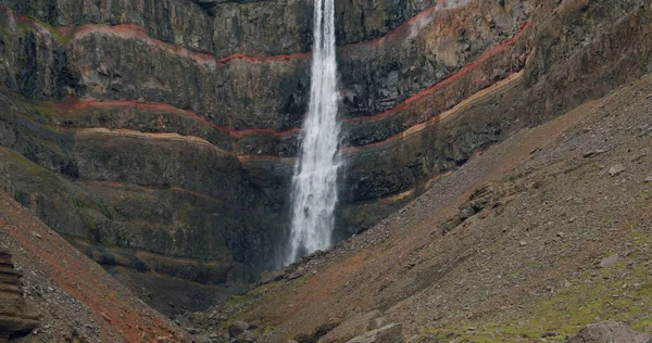 Hengifoss Wasserfall Ost Island Aus Nächster Nähe — Stockfoto