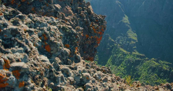 Beautiful View Masca Gorge Barranco Maska Peak Mountain Peak Rocky — Fotografia de Stock