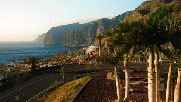 Ocean View Mountain Landscape Observation Deck Mirador Archipenque Los Gigantes — 비디오