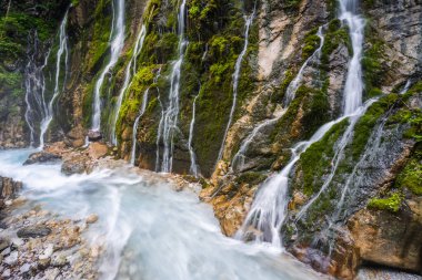 Berchtesgaden, Bavyera, Almanya yakınlarındaki Wimbachklamm vadisi..