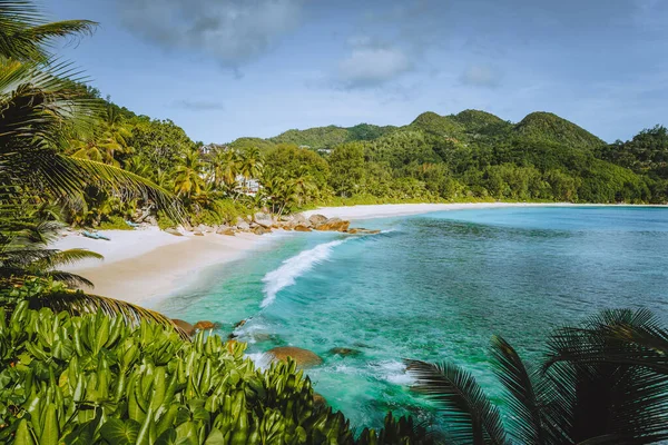 Νήσος Μαέ Σεϋχέλλες Διακοπές Κλίση Στην Όμορφη Εξωτική Anse Intendance — Φωτογραφία Αρχείου