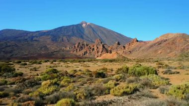 İspanya 'nın Tenerife Kanarya Adalarında Volkan Teide.