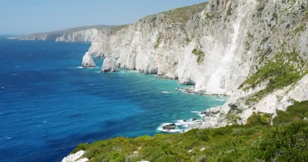 Linha Costeira Ilha Zakynthos Localizada Mar Jónico Grécia — Vídeo de Stock