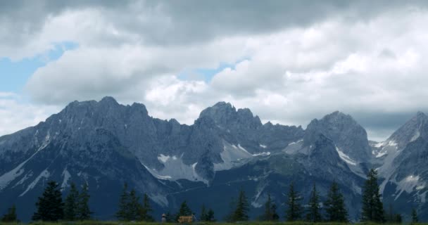 Wilderkaiser Dağlarının Zirveleri Avusturya — Stok video