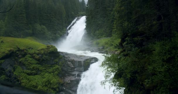 Cascades Krimml Partie Supérieure Autriche Alpes Européennes Paysage Avec Forêt — Video