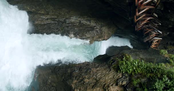 Красивое Ущелье Зигмунд Тун Кламм Австрии — стоковое видео