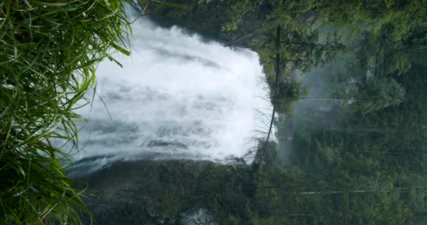 Nádherný Gollingův Vodopád Salcburku Rakousku Vertikální — Stock video