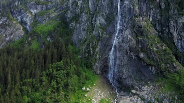 Stillup Gölü Nün Güzel Şelale Dağı Nın Hava Manzarası Avusturya — Stok video