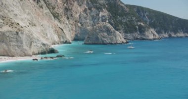 Porto katsiki Beach'te lefkada, Yunanistan.