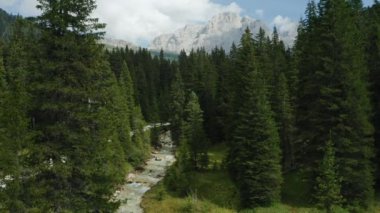 Val di Lastikler 'in üzerinde Torri del Vajolet Rosengarten arka planda, Güney Tyrol, İtalya. Dolomitler manzara, unesco mirası ve ünlü ziyaretçiler.