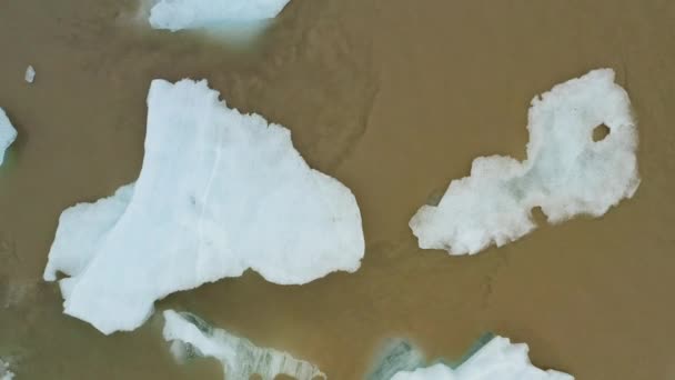 Αεροσκάφος Που Κάνει Κύκλους Γύρω Από Τον Παγετώνα Vantajokull Στην — Αρχείο Βίντεο