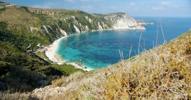 Mar Mediterráneo Costa Isla Temporada Alta Agua Laguna Verde Esmeralda — Vídeos de Stock