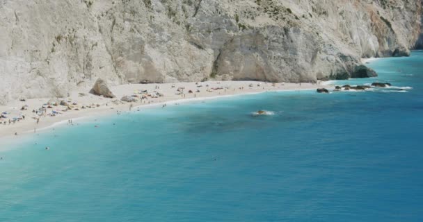 Praia Porto Katsiki Lefkada Grécia — Vídeo de Stock