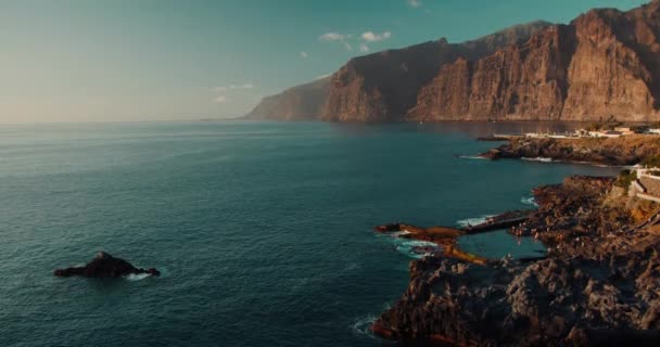 Piscina Naturale Sull Oceano Tenerife Isole Canarie Charco Isla Cangrejo — Video Stock