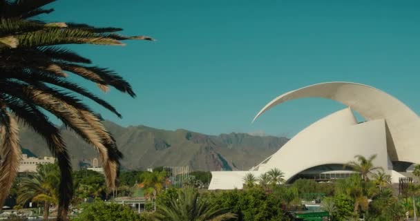 Tenerife Island Santa Cruz Ισπανια 2023 Μαρτίου Auditorio Tenerife Adan — Αρχείο Βίντεο