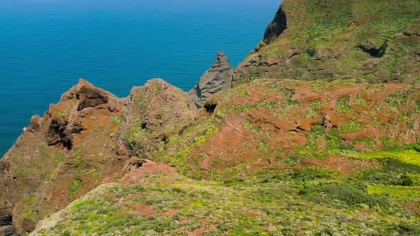 Chinamada Massif Anaga Tenerife Aux Îles Canaries Espagne Vue Aérienne — Video