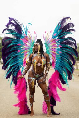 Portraits and moments of Carnival in Port of Spain, Trinidad and Tobago, February 25th, 2020 clipart