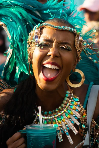 Retratos Momentos Carnaval Porto Espanha Trinidad Tobago Fevereiro 2020 — Fotografia de Stock