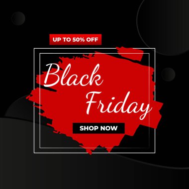 Kara Cuma satış vektör illüstrasyonu