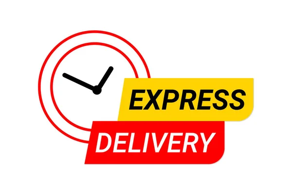 Express Leverans Platt Logotyp Och Banner Element Design — Stock vektor