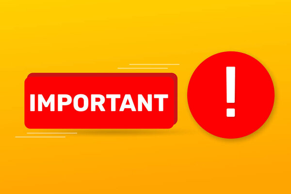  Важный знак с вниманием знак осторожности дизайн баннера.