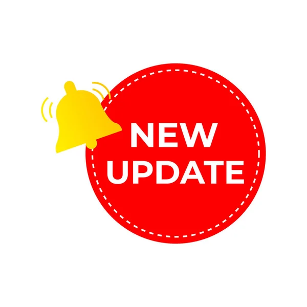 Bildirim simgesi ile yeni güncelleme etiketi tasarımı