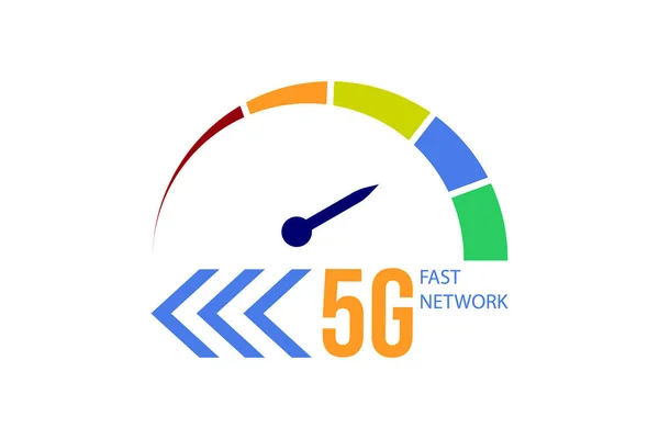 デジタル5G第五世代技術ベクトル — ストックベクタ