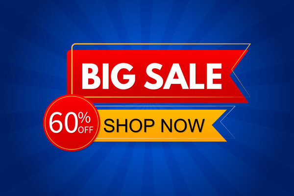 Big sale colorful banner design tamplate.