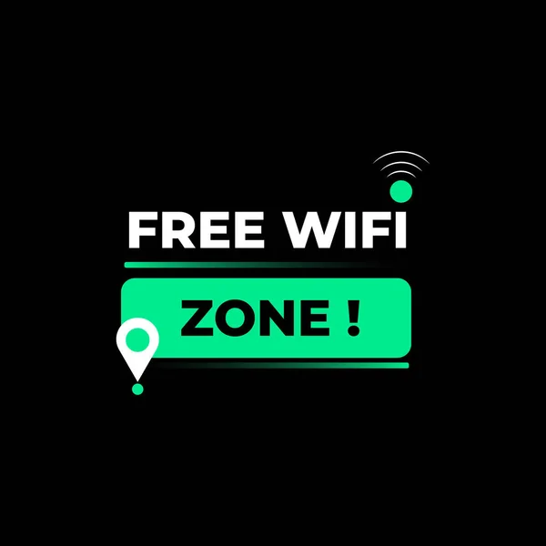 Free Wifi Zone Vector Illustration — Stock Vector
