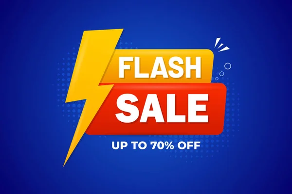 % 70 indirimli flaş renkli pankart tasarımı.