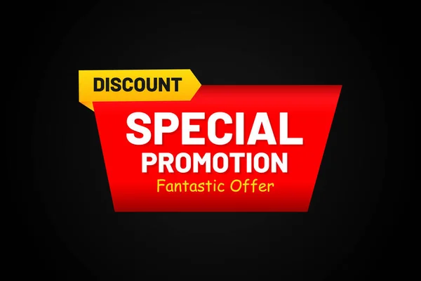Discount Special Promotion Red Sticker Banner Design — Stock Vector