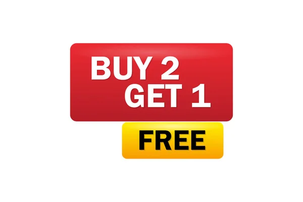 Buy Two Get One Free Vector Illustration — Stock Vector