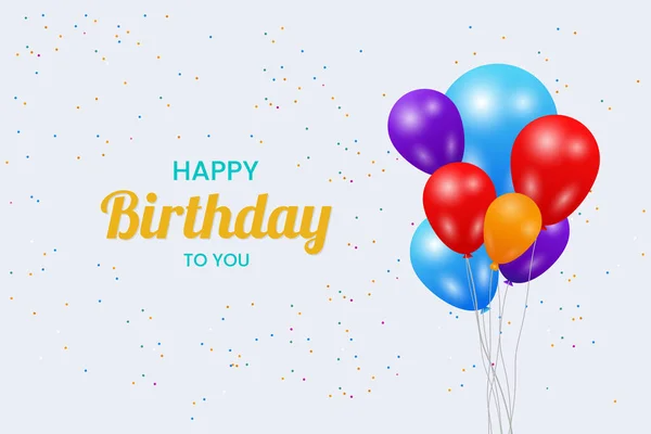 Happy Birthday Hintergrund Mit Luftballons — Stockvektor