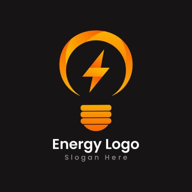 Şirket için yaratıcı enerji logosu tasarım vektör şablonu. 