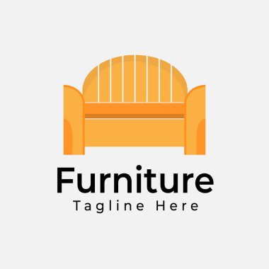 Mobilya yaratıcı logo vektör şablonu tasarımı.